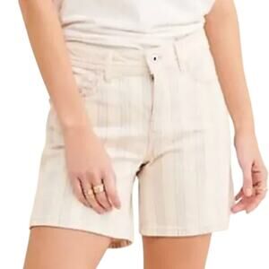 Pilcro Anthropologie Striped Denim Shorts Size 28 Slim Boyfriend Fit